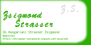 zsigmond strasser business card